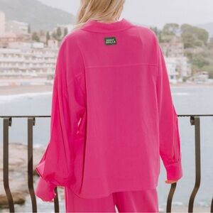 Daily Drills Hot Pink Linen Resort Set